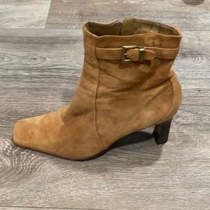 Brown Suede Booties